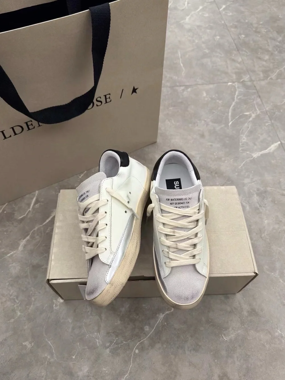 Golden Goose white leather